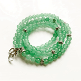Bracelet Mala Tibétain en Aventurine Verte | Lithothérapie Stéphanie